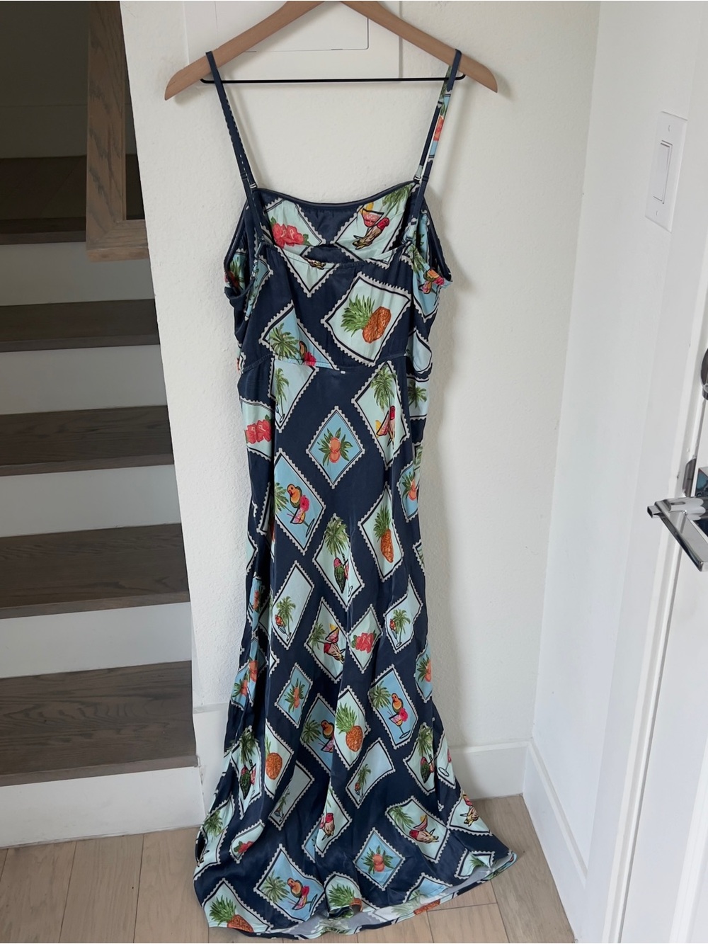Anthropologie Conditions Apply Chloe Maxi Slip Dress in Blue NWT - Picture 3 of 5